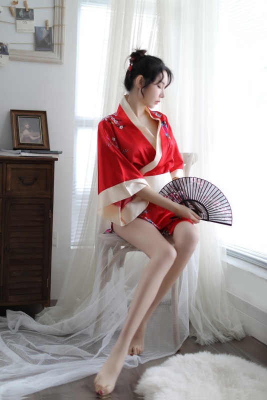 New Japanese kimono seductive sexy lingerie cute playful role play