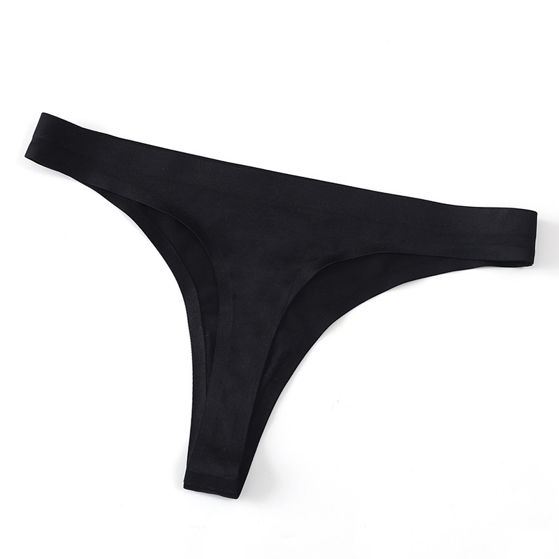 NEW ONE-PIECE TYPE NON-MARKING WOMEN'S PANTIES SEXY ICE SILK LOW-RISE WOMEN'S SEX SPORTS THONG T PANTS