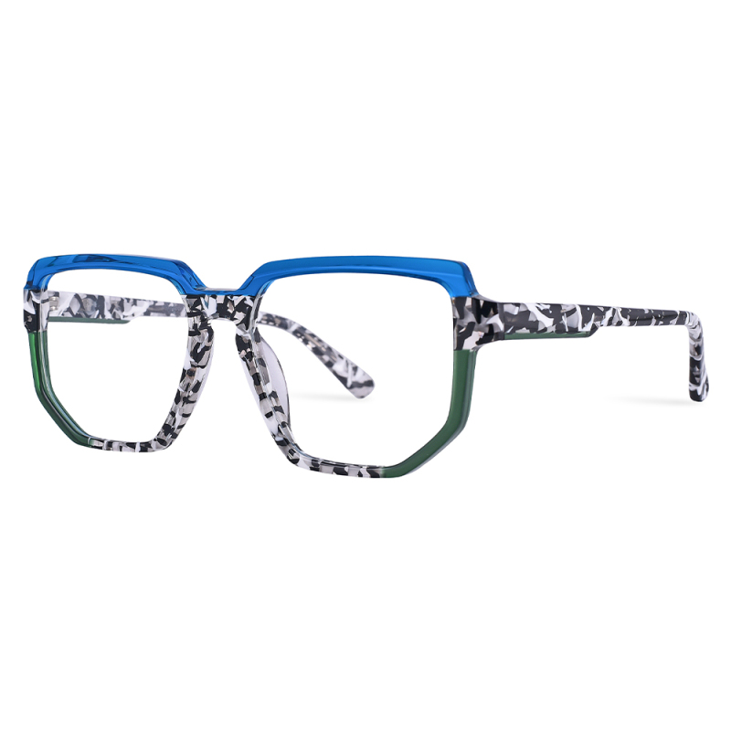 Men's Rectangular Oversized Blue Light Glasses
