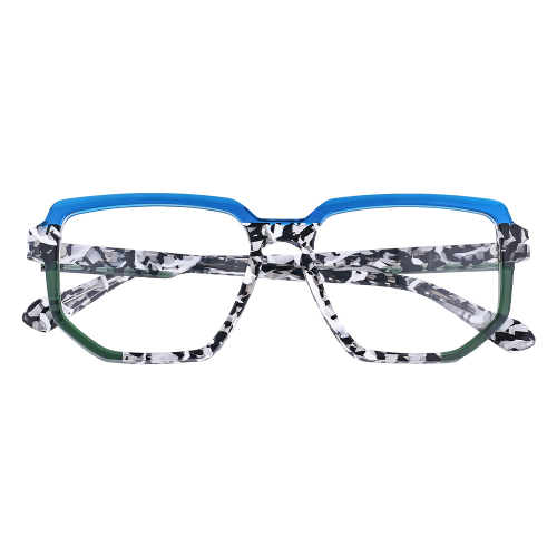 Men's Rectangular Oversized Blue Light Glasses