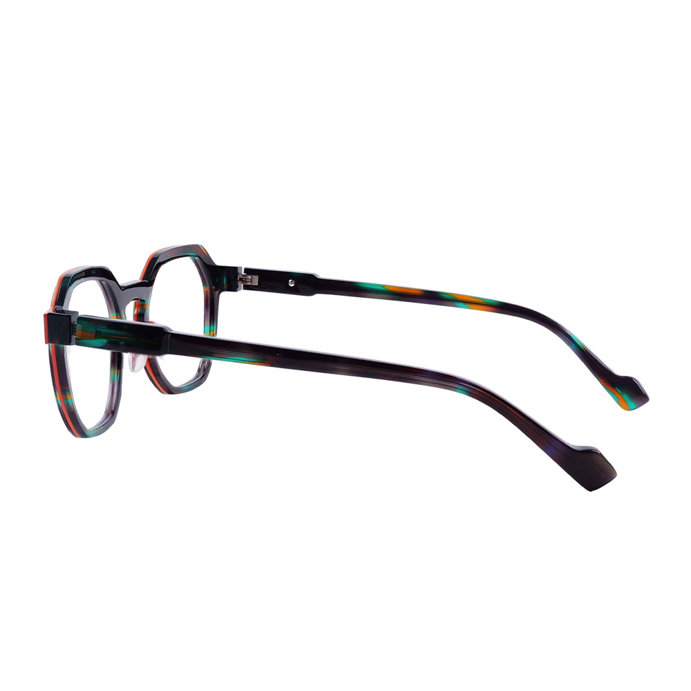 Acetate Eyeglass Frames Colorful Round Optical Frame