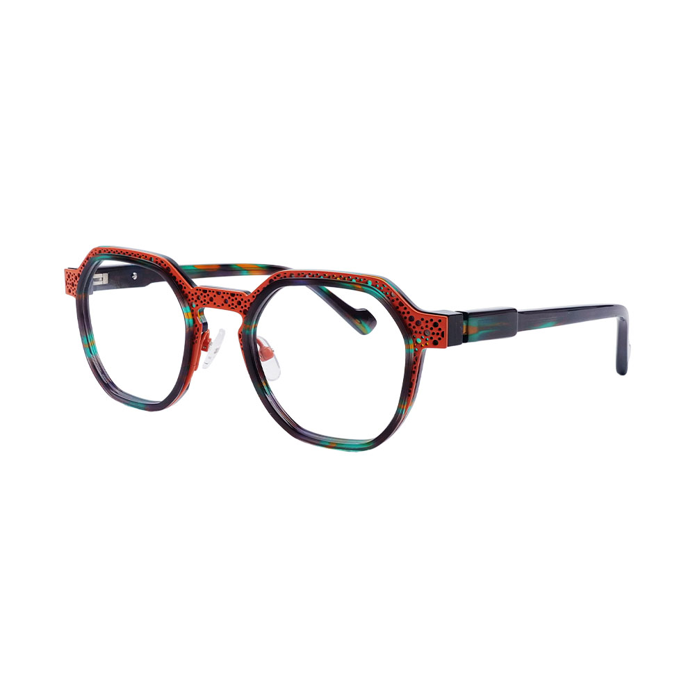 Acetate Eyeglass Frames Colorful Round Optical Frame