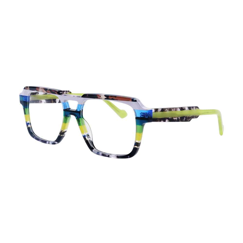 Rectangle Eyeglass Frames | Colorful Acetate Optical Frame