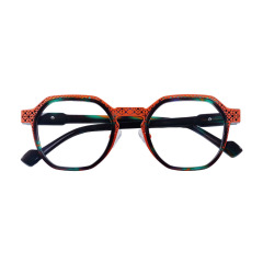 Acetate Eyeglass Frames Colorful Round Optical Frame