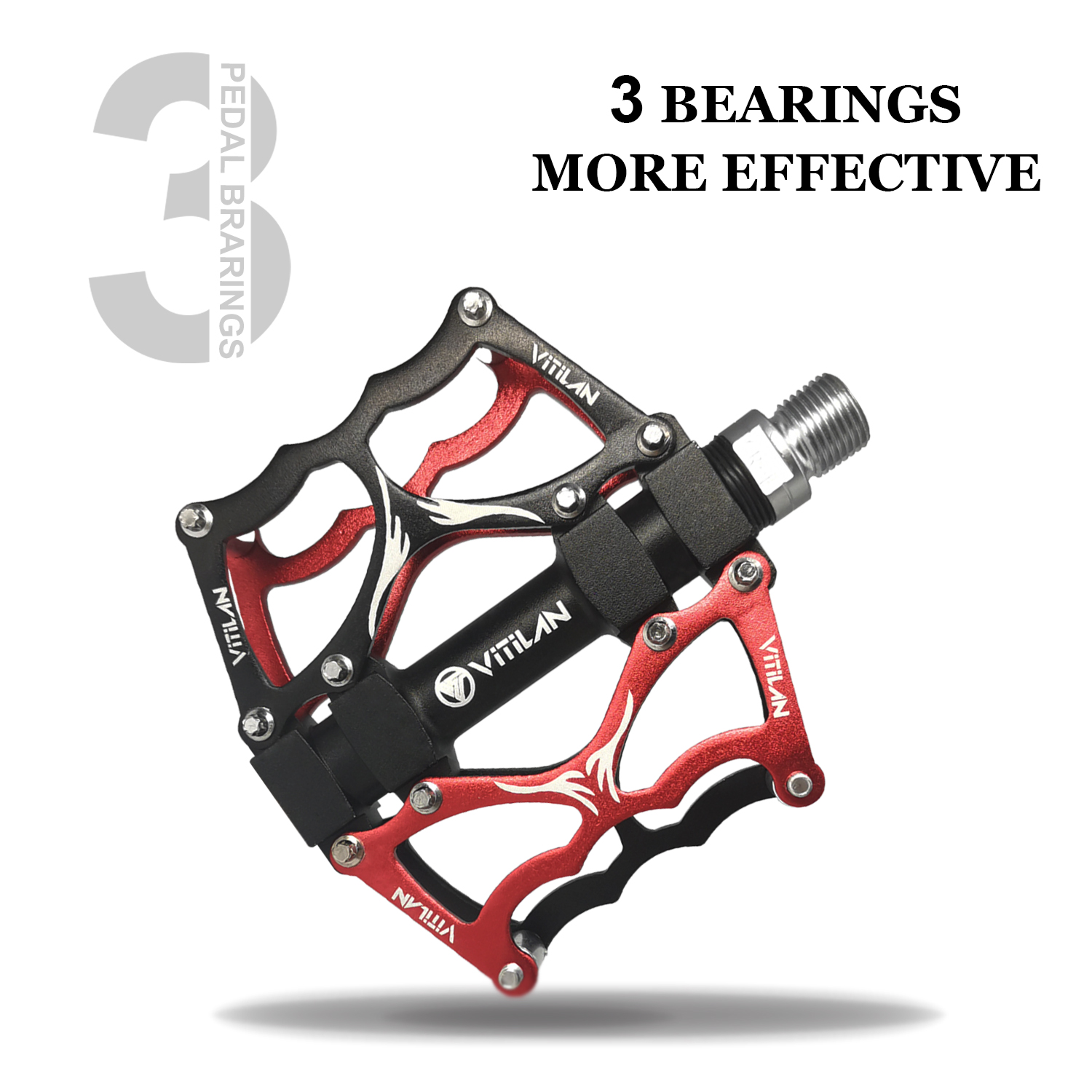 Road Bike Pedals 9/16 MTB Pedals Aluminum Mountain Bike Pedals Sealed Bearing Bicycle Lightweight Platform Flat Pedals for BMX/MTB Colorful Bike Pedals
