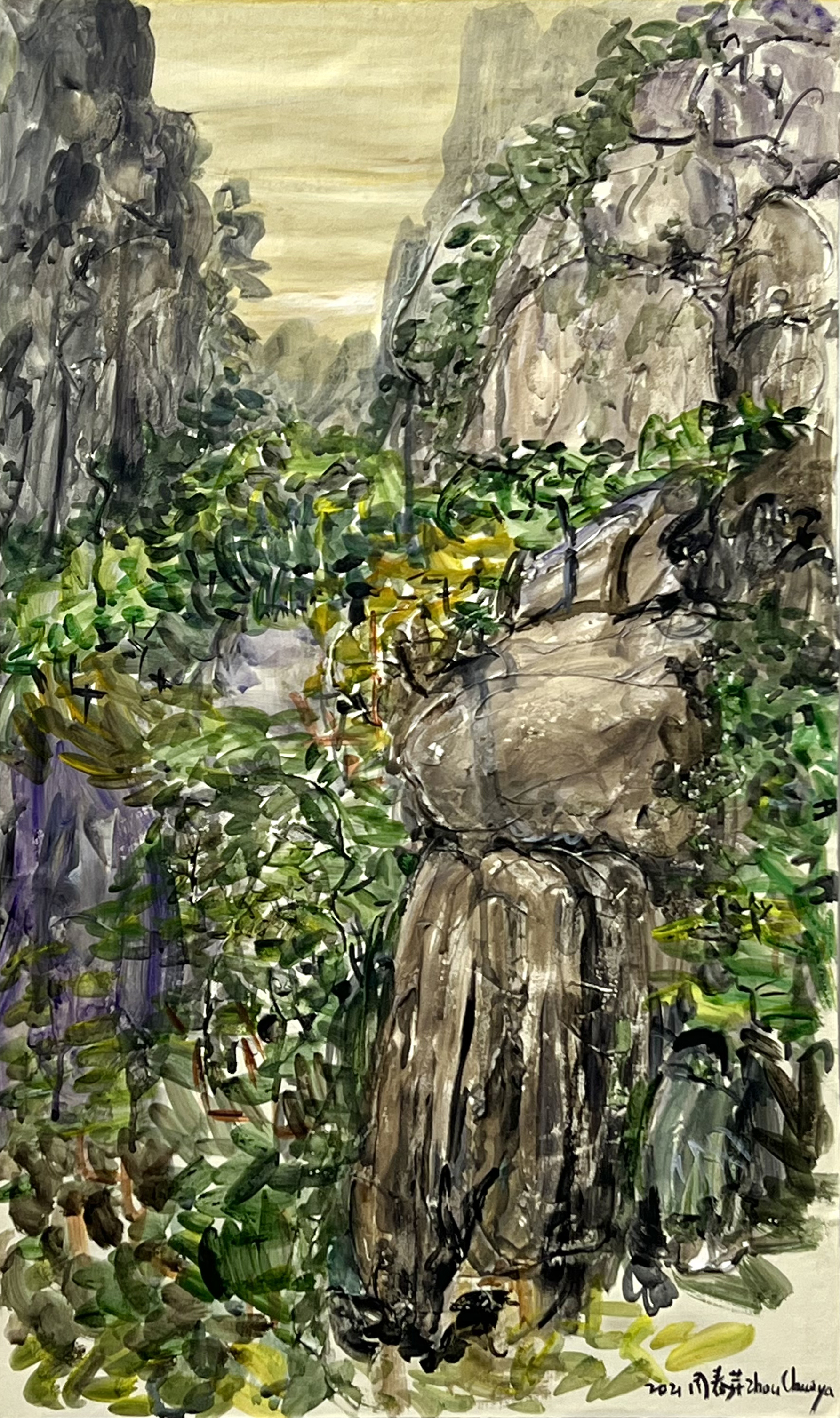 翠綠入青山
