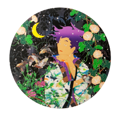 右圖（紫色頭髮）