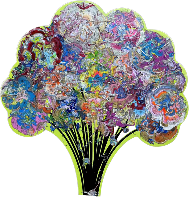 造型花束（黃綠色 x 彩色） / Shaped Bouquet (Yellow Green x Colourful)