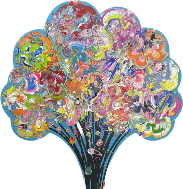 造型花束（孔雀藍 x 橙色） / Shaped Bouquet (Turquoise Blue x Orange)