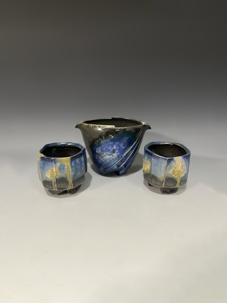 窯變藍色清酒套裝 / Kiln-Changed Blue Sake Set