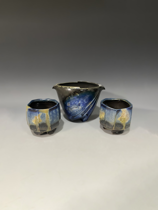 窯變藍色清酒套裝 / Kiln-Changed Blue Sake Set