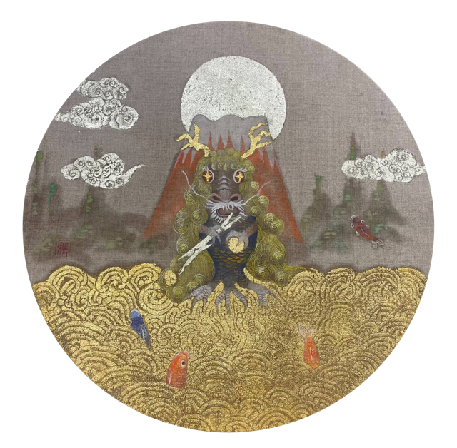青龍富士山迎財運 / Blue Dragon and Mt. Fuji Welcoming Fortune
