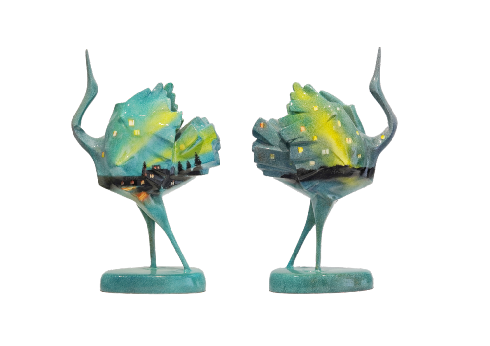 鶴鶴・極光 / Crane・Aurora