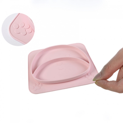 Silicone Children Dinner Plate <br>(Bear ,ODM&OEM available)