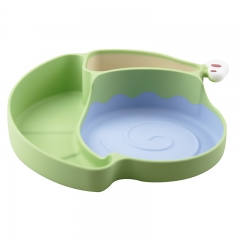 Multicolor Silicone Children Dinner Plate (Snail ，ODM&OEM available )