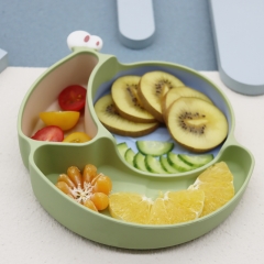 Multicolor Silicone Children Dinner Plate (Snail ，ODM&OEM available )