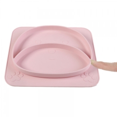 Silicone Children Dinner Plate (Bear ,ODM&OEM available)
