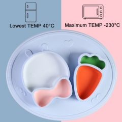 Multicolor Silicone Children Plate (Rabbit ，ODM&OEM available)