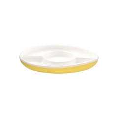 Multicolor Silicone Children Tableware（Yellow）