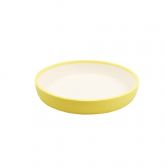 Multicolor Silicone Children Tableware（Yellow）