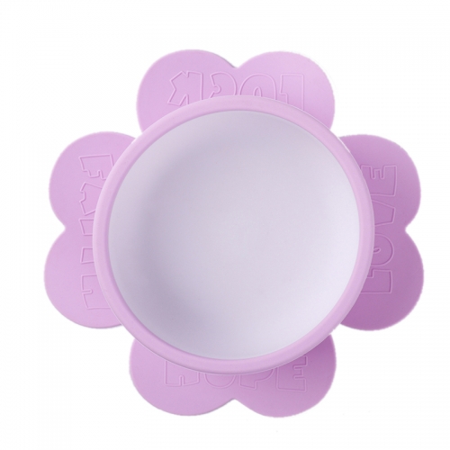 Multicolor Silicone Children Dinner Plate (Clover，ODM&OEM available)