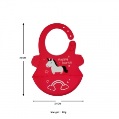 Silicone Red Baby Bibs in bulk (Wholesale Customized ,ODM&OEM available）