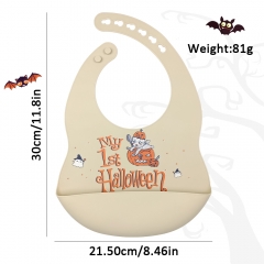 Halloween Silicone Cute Baby Bibs in bulk (Wholesale Customized ,ODM&OEM available）