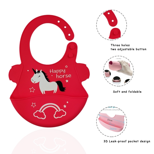 Silicone Red Baby Bibs in bulk (Wholesale Customized ,ODM&OEM available）
