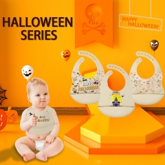 Halloween Silicone Cute Baby Bibs in bulk (Wholesale Customized ,ODM&OEM available）