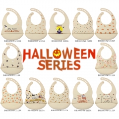 Halloween Silicone Cute Baby Bibs in bulk (Wholesale Customized ,ODM&OEM available）