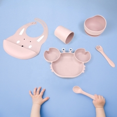 Silicone Suction Crab Feeding Set(ODM&OEM available）