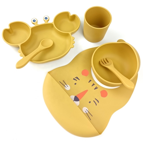 Silicone Suction Crab Feeding Set(ODM&OEM available）