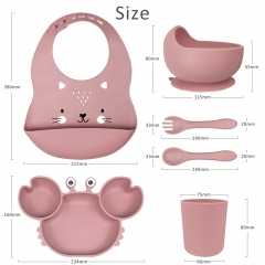 Silicone Suction Crab Feeding Set(ODM&OEM available）