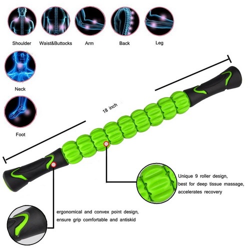 Deep Tissue Muscle Massage Roller Stick Back Body Massage Stick for Relief Muscle Soreness Cramping and Tightness