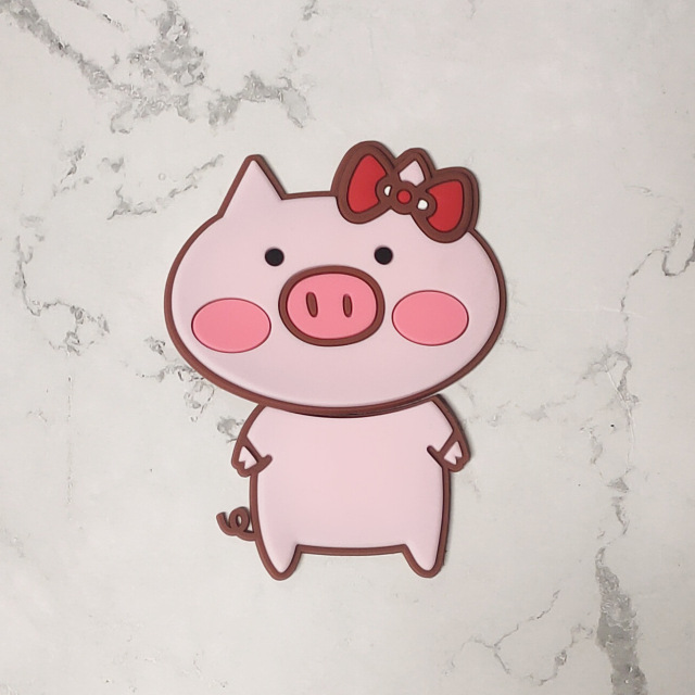 Cartoon Avocado silicone patch handmade DIY accessories cute pig cartoon flat figure mobile phone cover patch