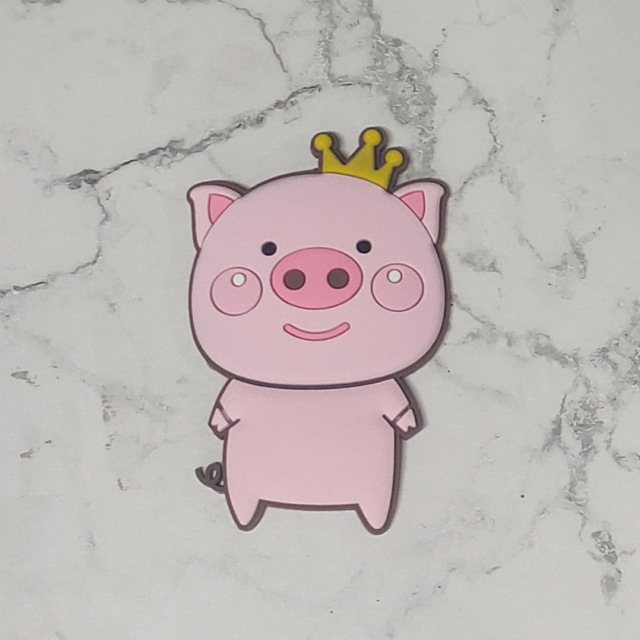 Cartoon Avocado silicone patch handmade DIY accessories cute pig cartoon flat figure mobile phone cover patch