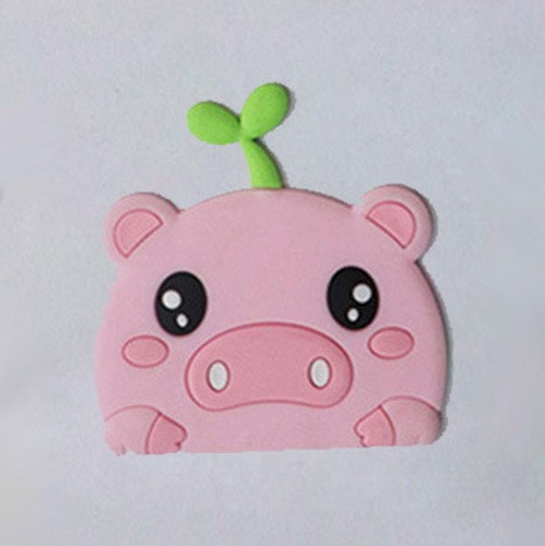 artoon Rainbow bear silicone patch handmade DIY accessories lovely happy bear flat action figure mobile phone cover patch