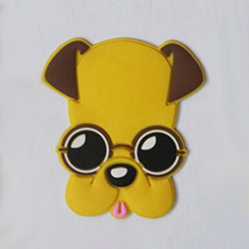 artoon Rainbow bear silicone patch handmade DIY accessories lovely happy bear flat action figure mobile phone cover patch