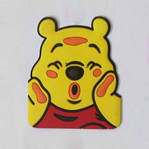 artoon Rainbow bear silicone patch handmade DIY accessories lovely happy bear flat action figure mobile phone cover patch