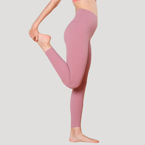 Yoga Leggings with Pockets High Waist Compression Workout Running Gym Lotus root Pink