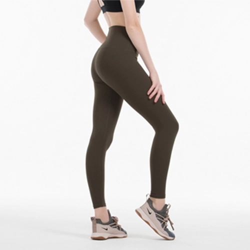 Yoga Leggings with Pockets High Waist Compression Workout Running Gym Olive