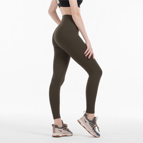 Yoga Leggings with Pockets High Waist Compression Workout Running Gym Olive