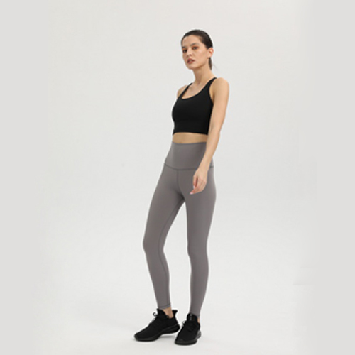 Yoga Leggings with Pockets High Waist Compression Workout Running Gym Grey