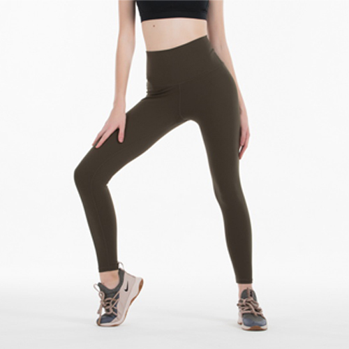 Yoga Leggings with Pockets High Waist Compression Workout Running Gym Olive