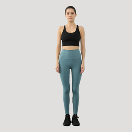 Yoga Leggings with Pockets High Waist Compression Workout Running Gym Cyan