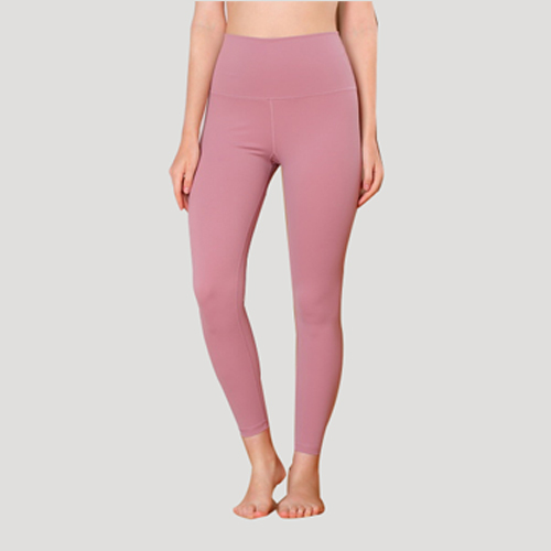 Yoga Leggings with Pockets High Waist Compression Workout Running Gym Lotus root Pink