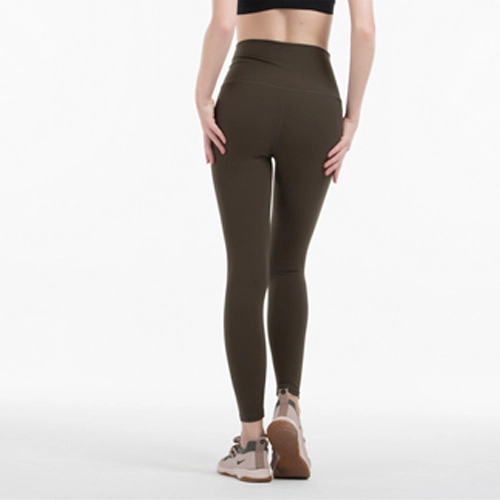 Yoga Leggings with Pockets High Waist Compression Workout Running Gym Olive