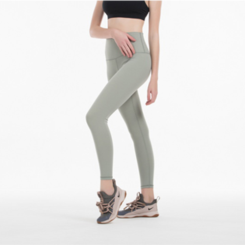 Yoga Leggings with Pockets High Waist Compression Workout Running Gym Light bean Green