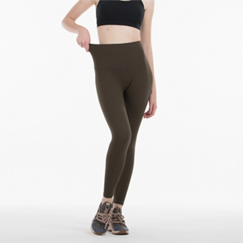 Yoga Leggings with Pockets High Waist Compression Workout Running Gym Olive