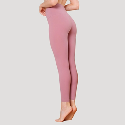 Yoga Leggings with Pockets High Waist Compression Workout Running Gym Lotus root Pink